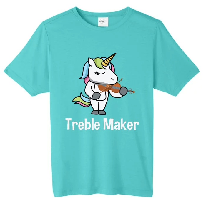 Violinist For Girl Treble Maker Unicorn Violin Gift ChromaSoft Performance T-Shirt