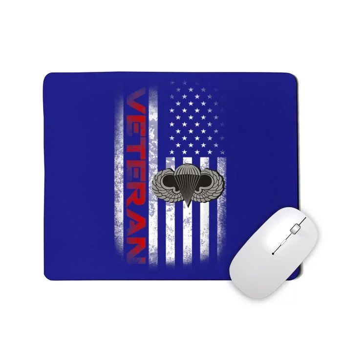 Vintage Flag Gift US Paratrooper Airborne Division Army Veteran Gift Mousepad