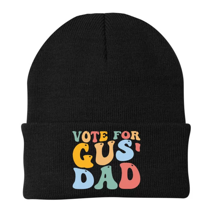 Vote For Gus Dad Team Gus Tim Walz Gus Walz Vp Knit Cap Winter Beanie