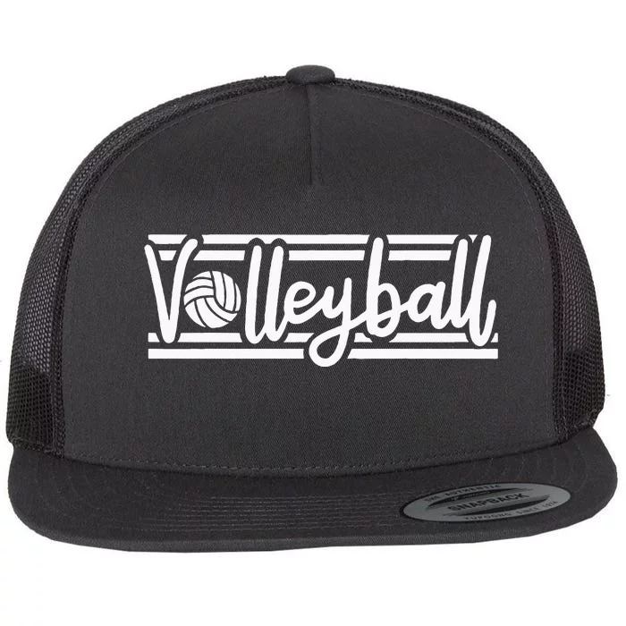 Volleyball For Girls Women Flat Bill Trucker Hat