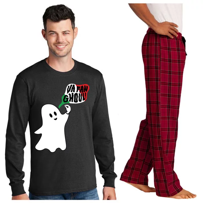 Va Fan Ghoul Ghost Italian Halloween Long Sleeve Pajama Set