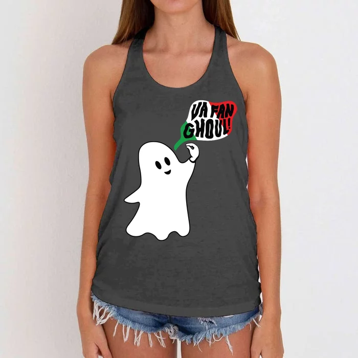 Va Fan Ghoul Ghost Italian Halloween Women's Knotted Racerback Tank