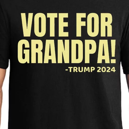 Vote For Grandpa! 2024 Grandson Political Endorset Pajama Set