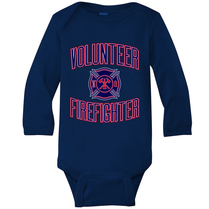 Volunteer Firefighter Gift And Baby Long Sleeve Bodysuit