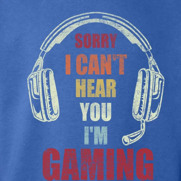 Vintage Funny Gamer Sorry I Can't Hear You I'm Gaming Cute Gift Toddler Hoodie