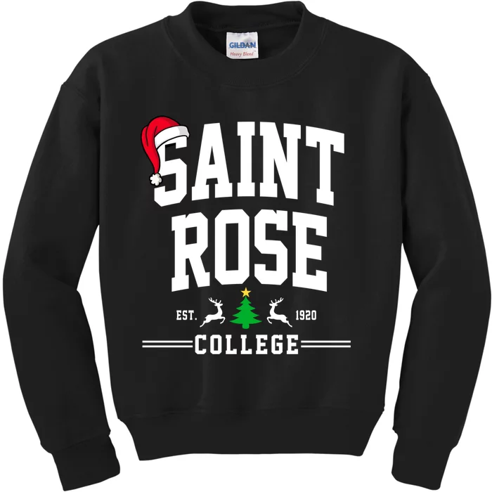 Vintage Fun Gift The College Of Saint Rose Arch Christmas Design Kids Sweatshirt