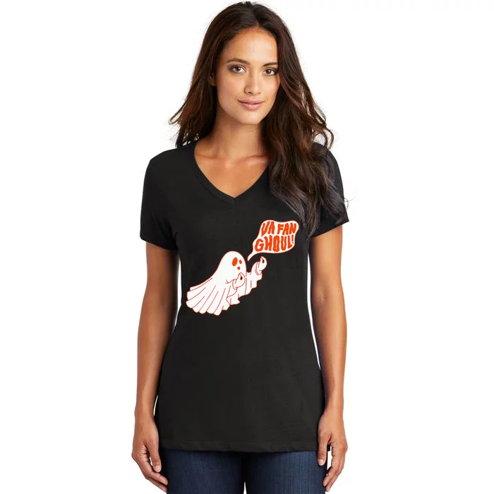 Va Fan Ghoul Women's V-Neck T-Shirt