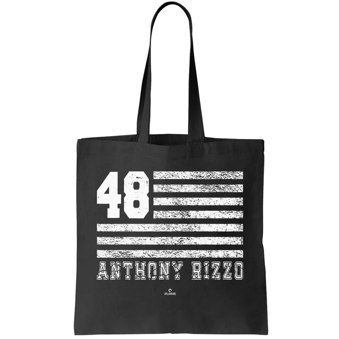 Vintage Flag Gameday Anthony Rizzo New York Tote Bag