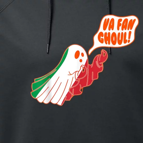 Va Fan Ghoul For Italian Funny Halloween Ghost Performance Fleece Hoodie