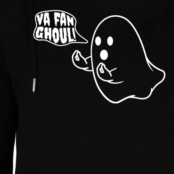 Va Fan Ghoul Italian Halloween Ghost Womens Funnel Neck Pullover Hood