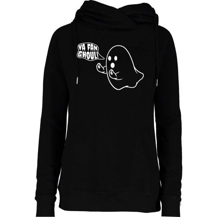 Va Fan Ghoul Italian Halloween Ghost Womens Funnel Neck Pullover Hood