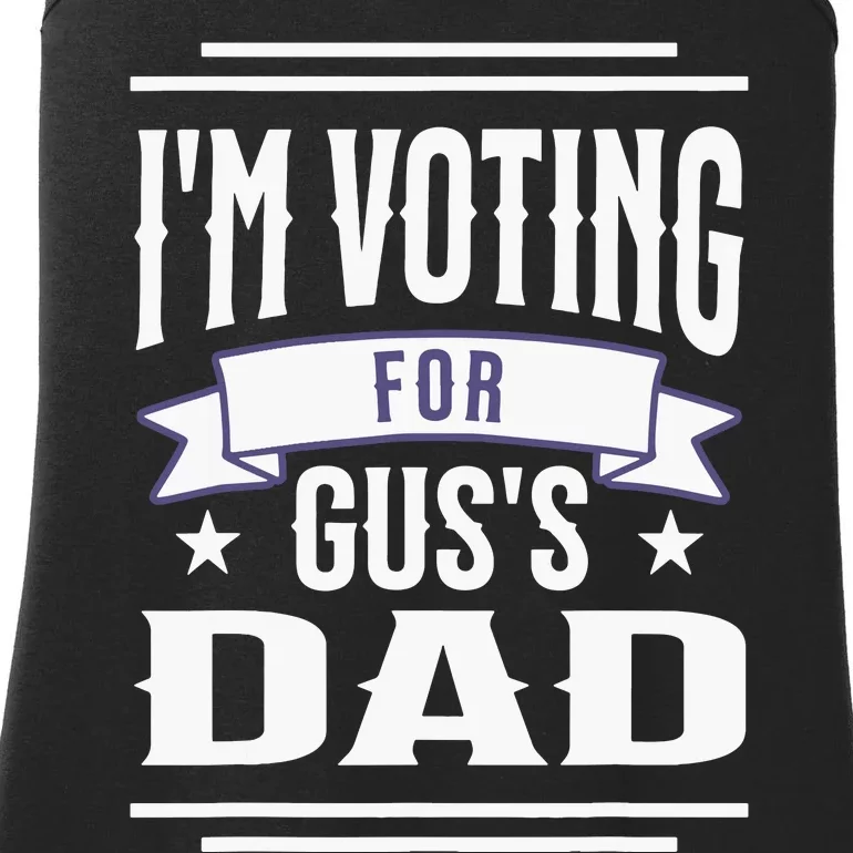 Voting For Gus Dad 2024 Coach And Comrade Kamala For People Ladies Essential Tank