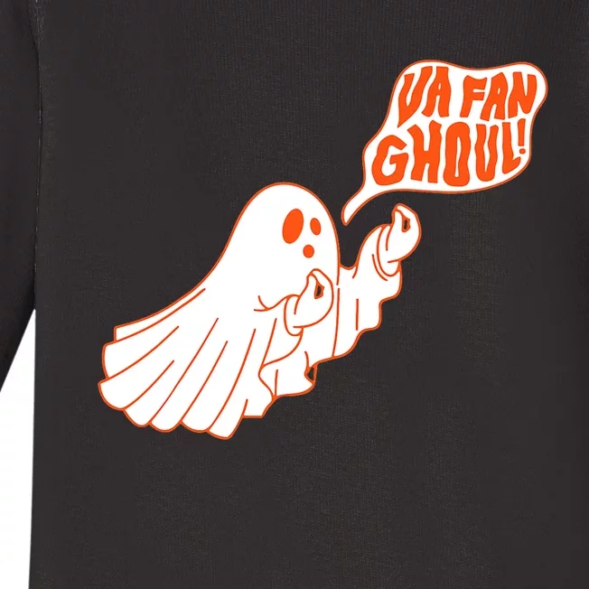 Va Fan Ghoul Italian Funny Halloween Ghost Baby Long Sleeve Bodysuit