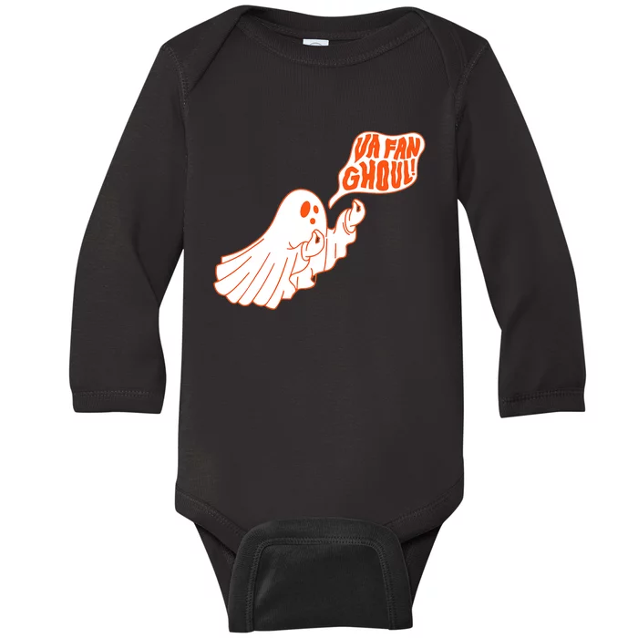 Va Fan Ghoul Italian Funny Halloween Ghost Baby Long Sleeve Bodysuit