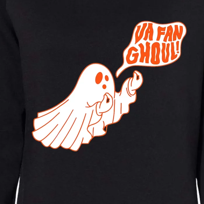 Va Fan Ghoul Italian Funny Halloween Ghost Womens California Wash Sweatshirt