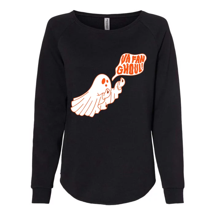 Va Fan Ghoul Italian Funny Halloween Ghost Womens California Wash Sweatshirt