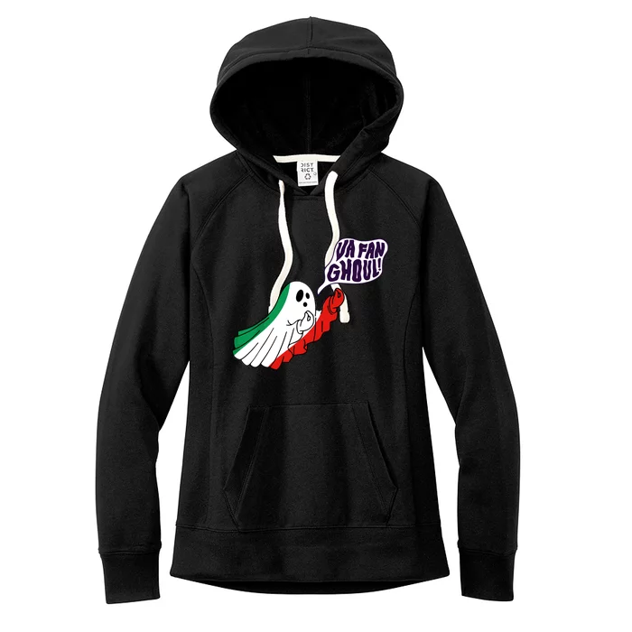 Va Fan Ghoul Italian Funny Halloween Ghost Women's Fleece Hoodie