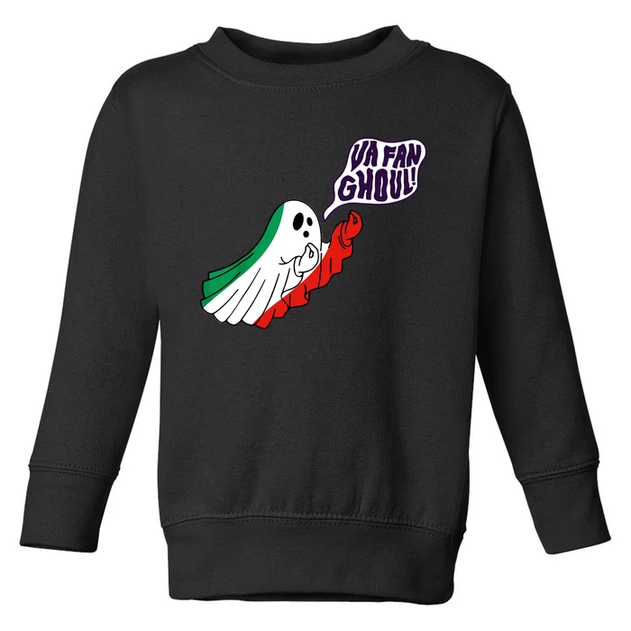 Va Fan Ghoul Italian Funny Halloween Ghost Toddler Sweatshirt