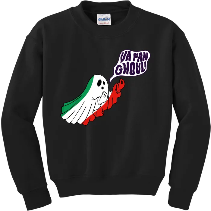 Va Fan Ghoul Italian Funny Halloween Ghost Kids Sweatshirt