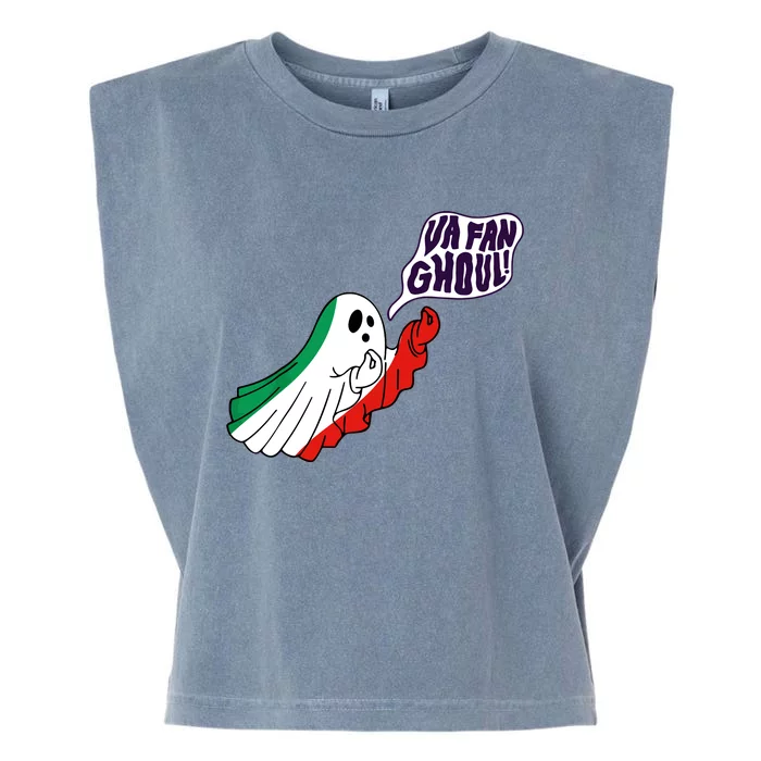 Va Fan Ghoul Italian Funny Halloween Ghost Garment-Dyed Women's Muscle Tee