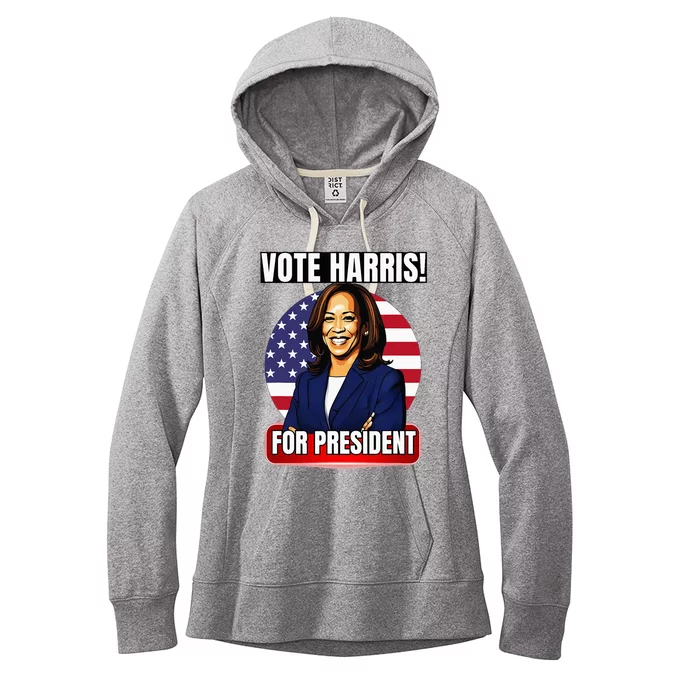 Vote For Harris 2024 Kamala Harris For President Election Women's Fleece Hoodie