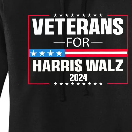 Veterans For Harris Walz 2024 Presidential Campaign Election 2024 Women's Pullover Hoodie