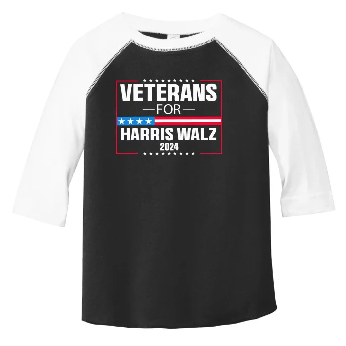 Veterans For Harris Walz 2024 Presidential Campaign Election 2024 Toddler Fine Jersey T-Shirt