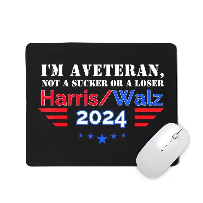 Veteran For Harris Walz For President 2024 Gift Mousepad