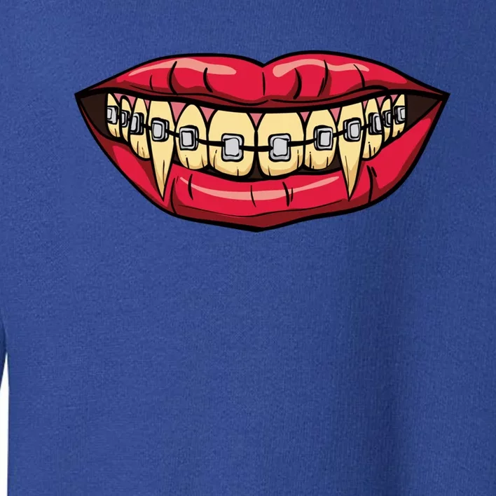 Vampire Fangs Halloween Dentist Orthodontic Braces Gift Toddler Sweatshirt