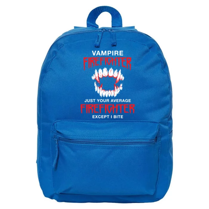 Vampire Firefighter Halloween Fire Scary Fire Marshal Gift 16 in Basic Backpack