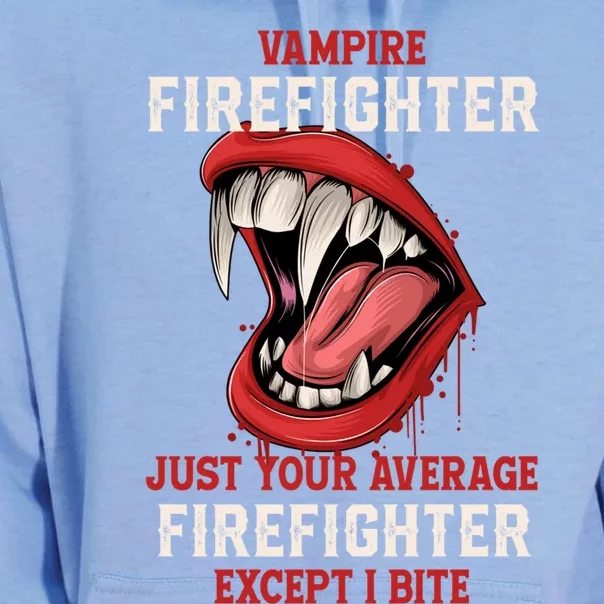 Vampire Firefighter Halloween Fire Scary Fire Marshal Gift Unisex Surf Hoodie