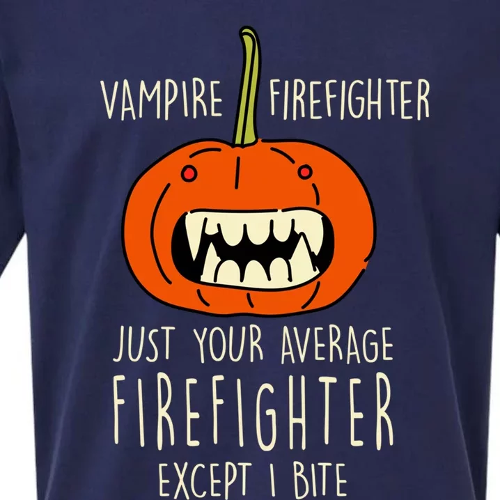 Vampire Firefighter Halloween Fire Scary Fire Marshal Meaningful Gift Sueded Cloud Jersey T-Shirt