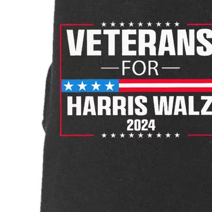 Veterans For Harris Walz 2024 Doggie 3-End Fleece Hoodie