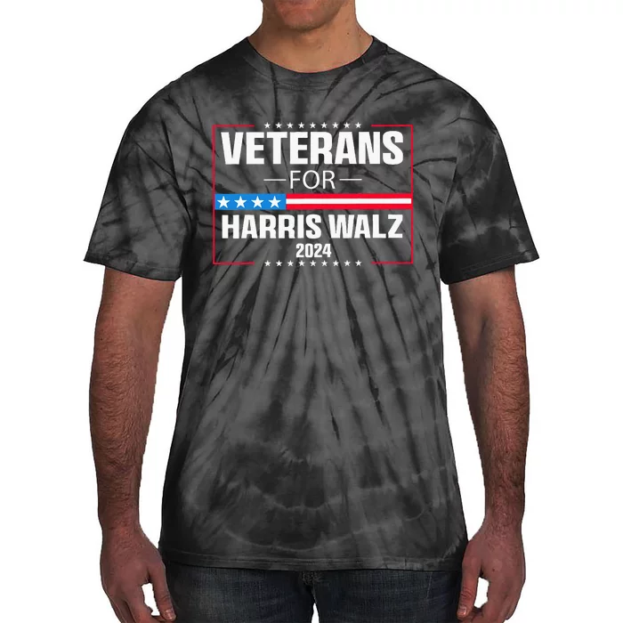 Veterans For Harris Walz 2024 Tie-Dye T-Shirt