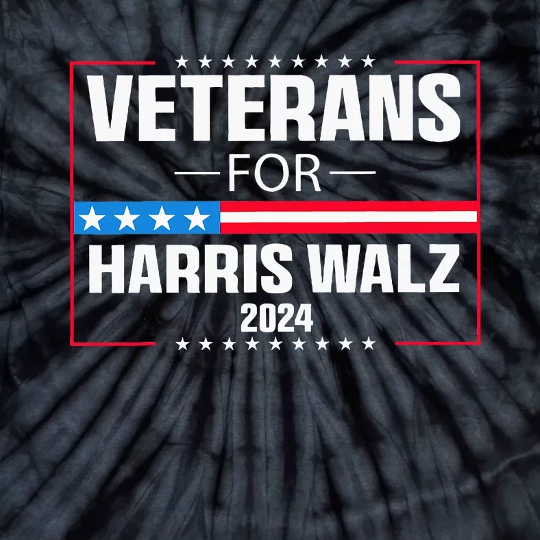 Veterans For Harris Walz 2024 Tie-Dye T-Shirt