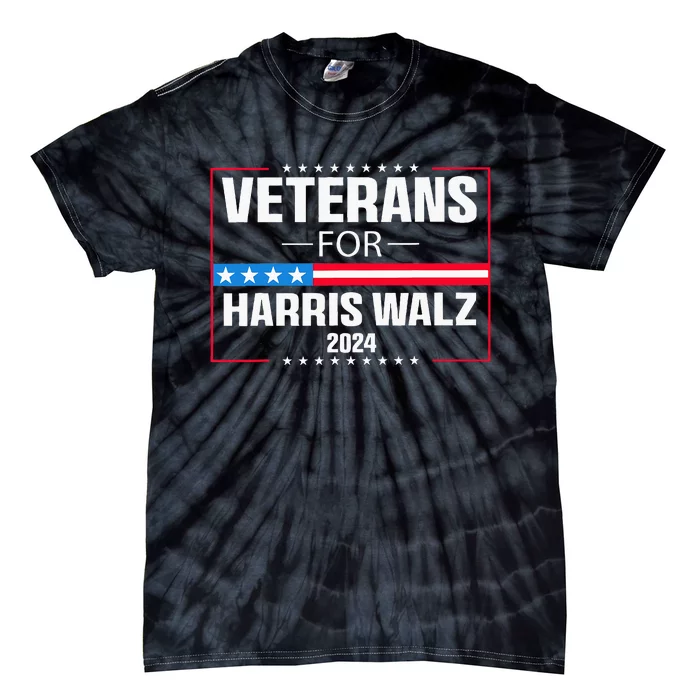 Veterans For Harris Walz 2024 Tie-Dye T-Shirt