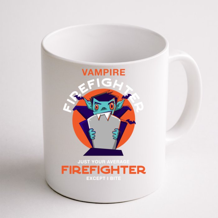 Vampire Firefighter Halloween Fire Scary Fire Marshal Great Gift Front & Back Coffee Mug