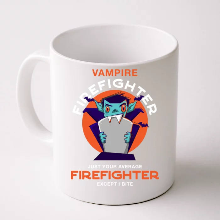 Vampire Firefighter Halloween Fire Scary Fire Marshal Great Gift Front & Back Coffee Mug