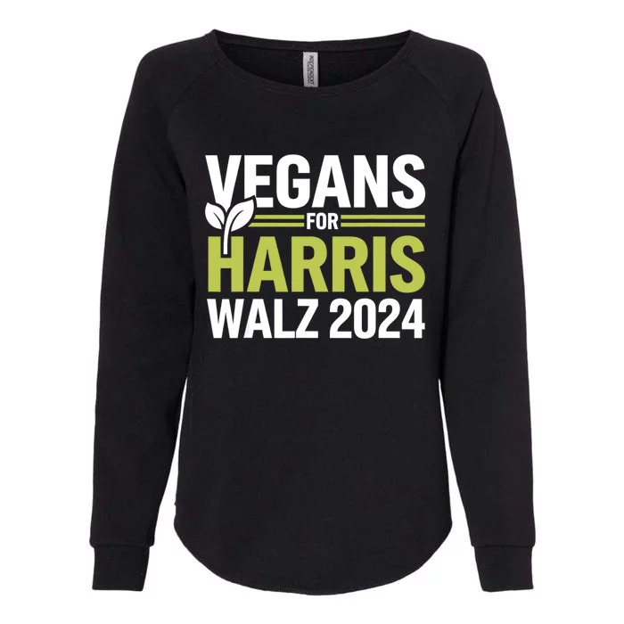 Vegans For Harris Waltz Walz 2024 Vegan For Kamala 2024 Womens California Wash Sweatshirt