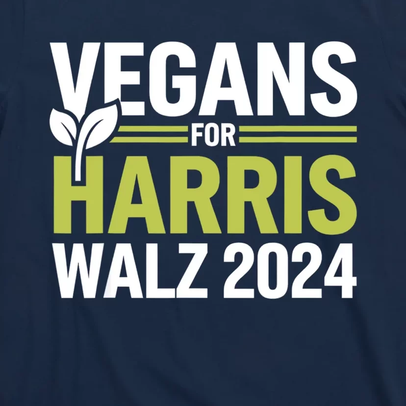 Vegans For Harris Waltz Walz 2024 Vegan For Kamala 2024 T-Shirt