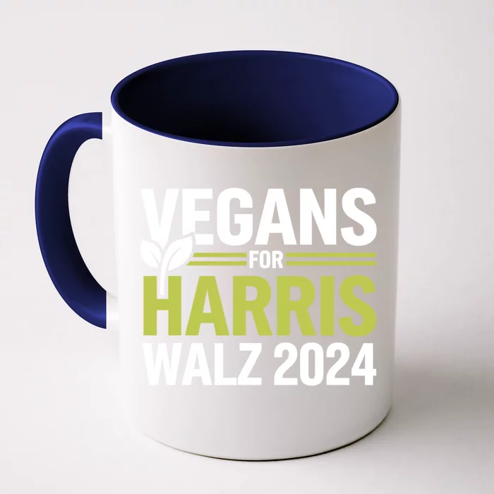 Vegans For Harris Waltz Walz 2024 Vegan For Kamala 2024 Front & Back Coffee Mug