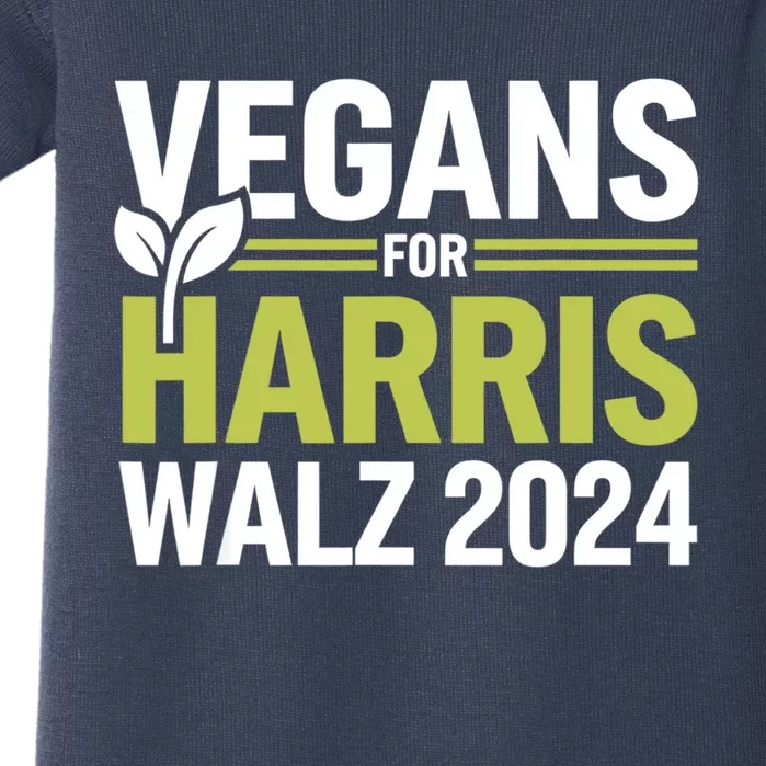 Vegans For Harris Waltz Walz 2024 Vegan For Kamala 2024 Baby Bodysuit