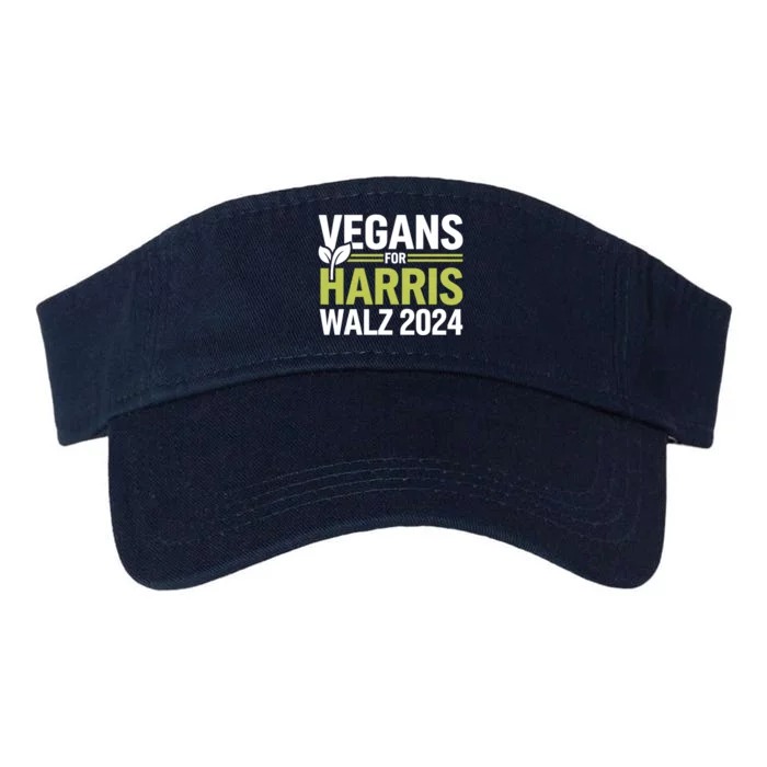 Vegans For Harris Waltz Walz 2024 Vegan For Kamala 2024 Valucap Bio-Washed Visor