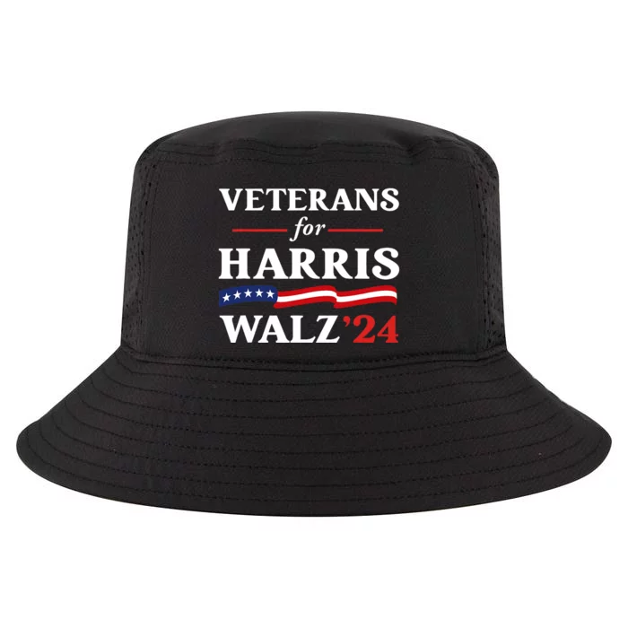 Veterans For Harris Walz 2024 Vote Tim Walz Kamala Harris Cool Comfort Performance Bucket Hat