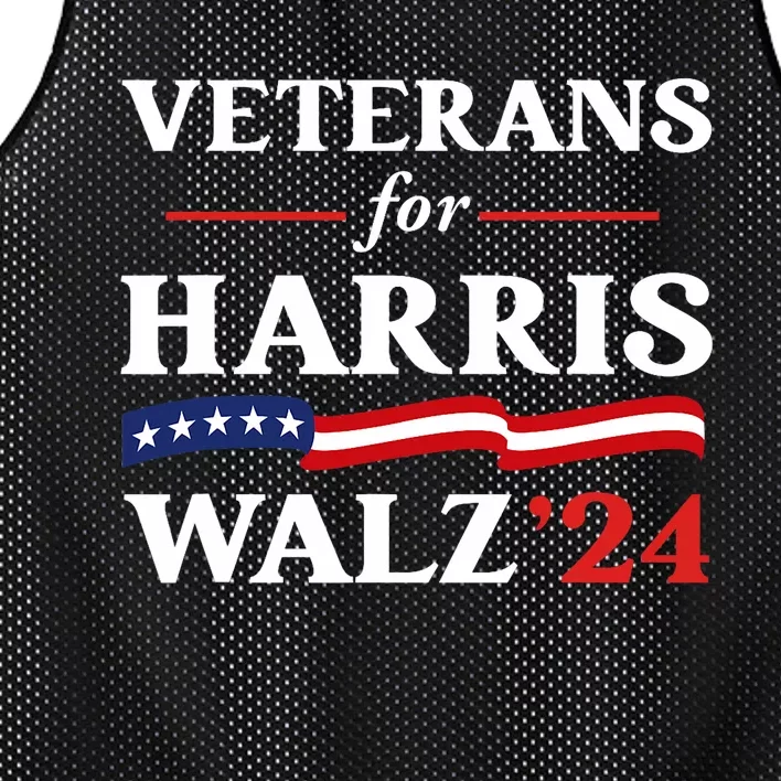 Veterans For Harris Walz 2024 Vote Tim Walz Kamala Harris Mesh Reversible Basketball Jersey Tank