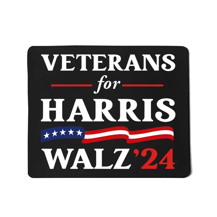 Veterans For Harris Walz 2024 Vote Tim Walz Kamala Harris Mousepad