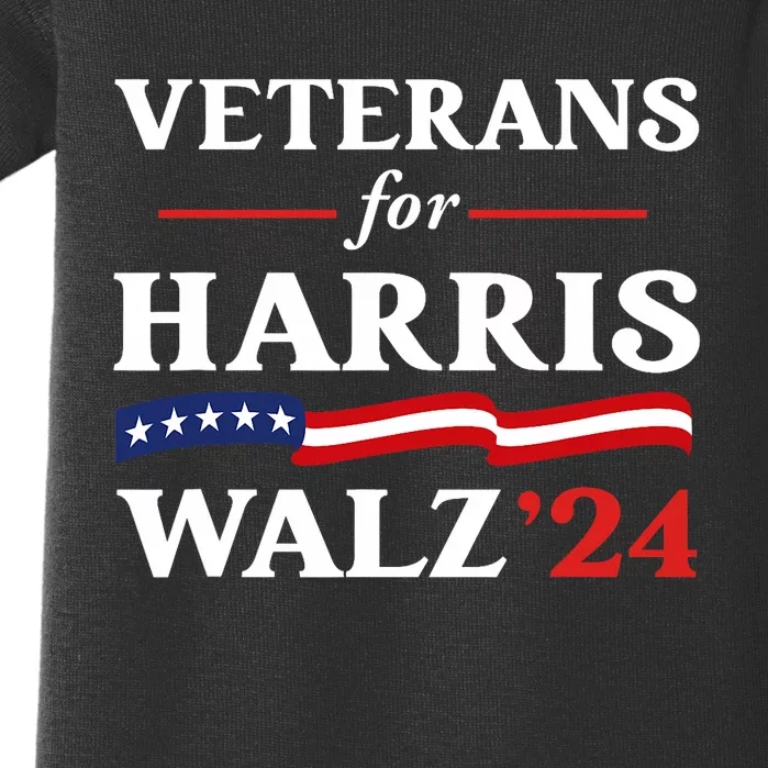 Veterans For Harris Walz 2024 Vote Tim Walz Kamala Harris Baby Bodysuit