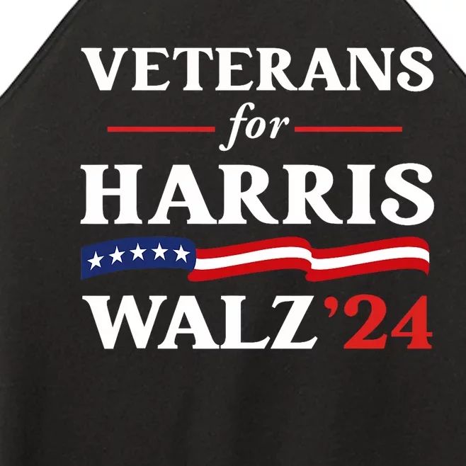 Veterans For Harris Walz 2024 Vote Tim Walz Kamala Harris Women’s Perfect Tri Rocker Tank