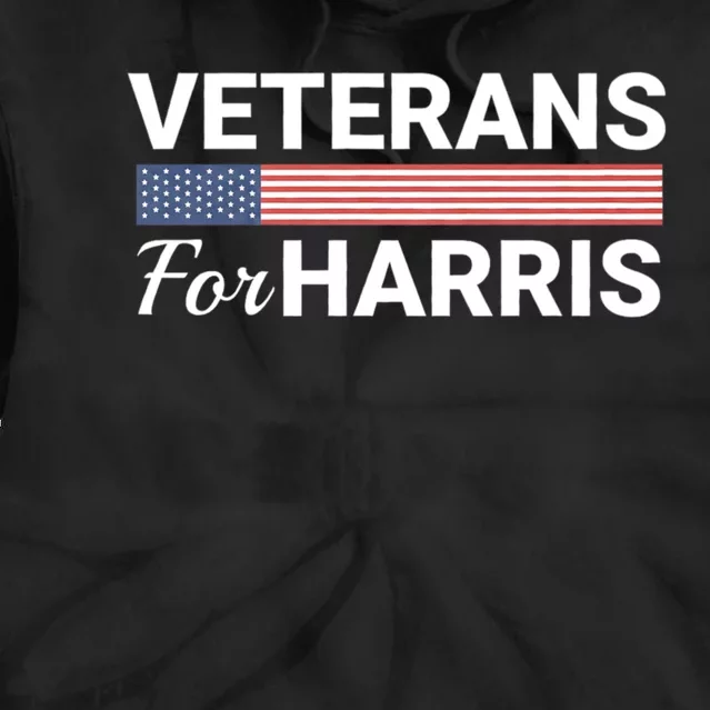 Veterans For Harris 2024 Military Vets Kamala Harris Tie Dye Hoodie