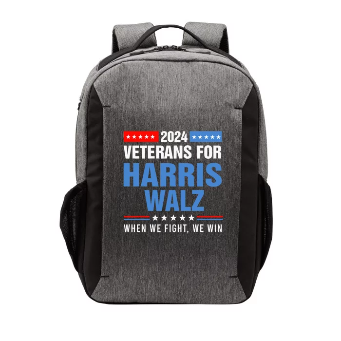 Veterans For Harris Walz 2024 Presidential Campaign Vector Backpack